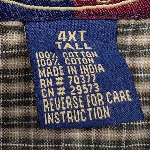 REPP LTD Short Sleeve Button Down Size 4XT TALL - Picture 7 of 12